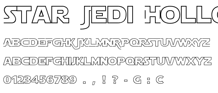 Star Jedi Hollow font